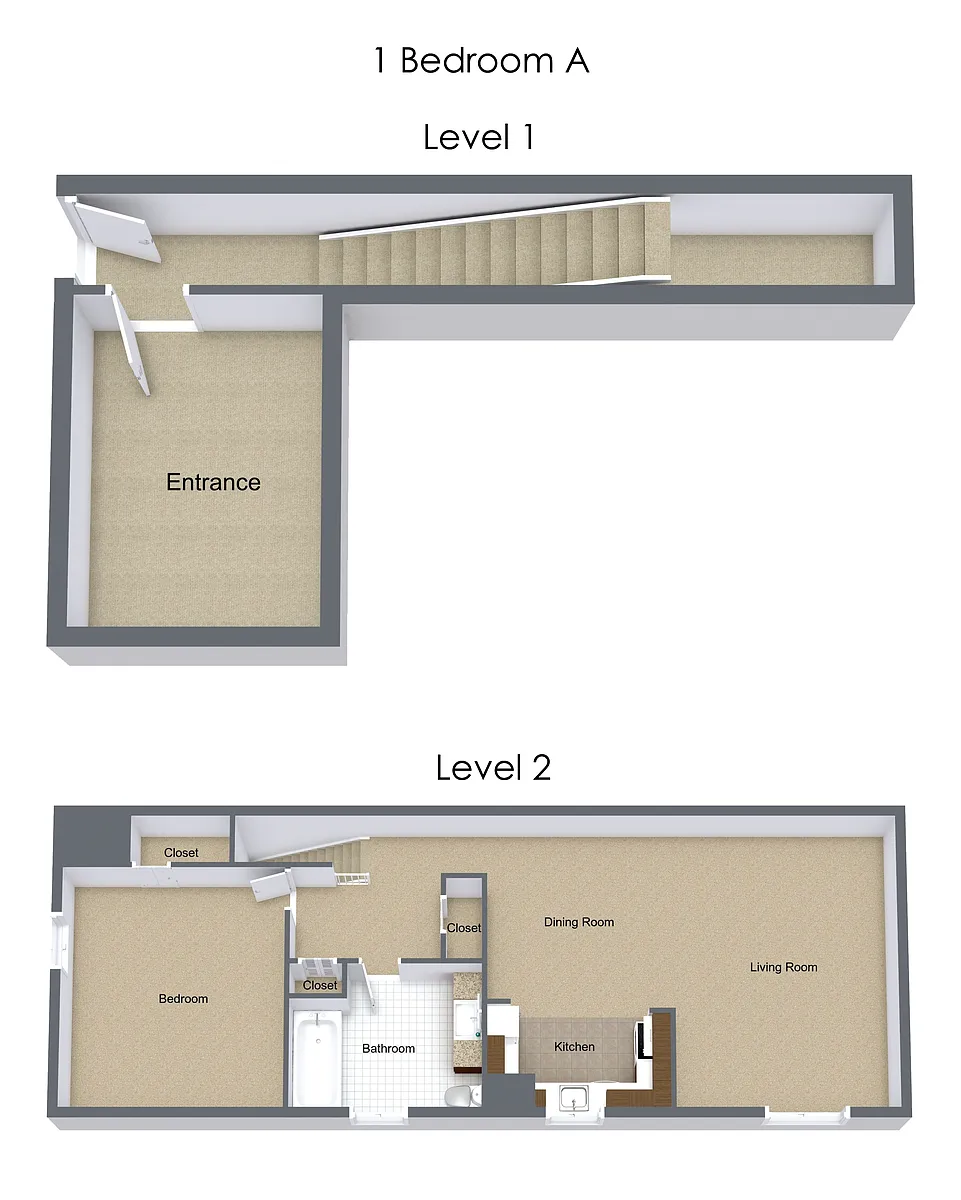 Floor plan One Bedroom Renovated
