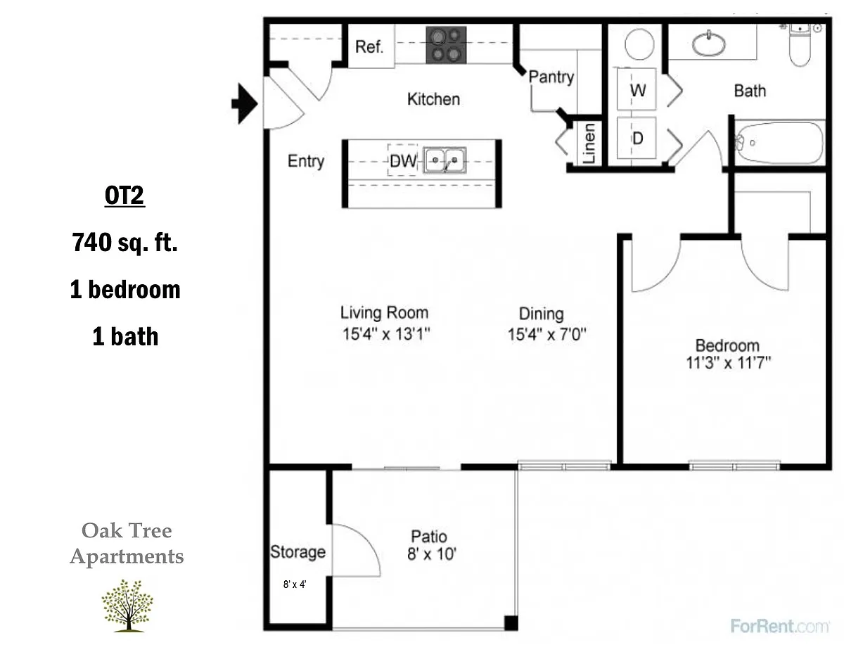Floor plan OT2 1x1