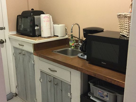 Kitchen, full fridge in room