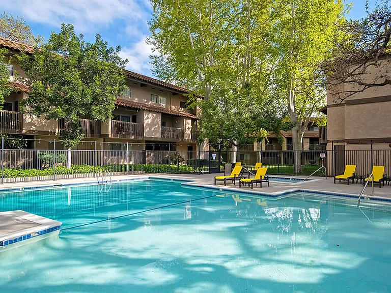 Options for pool side apartment homes.