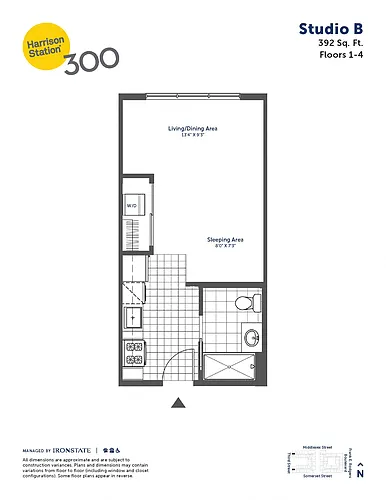 Floor plan Studio B
