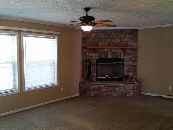 living room with fireplace
