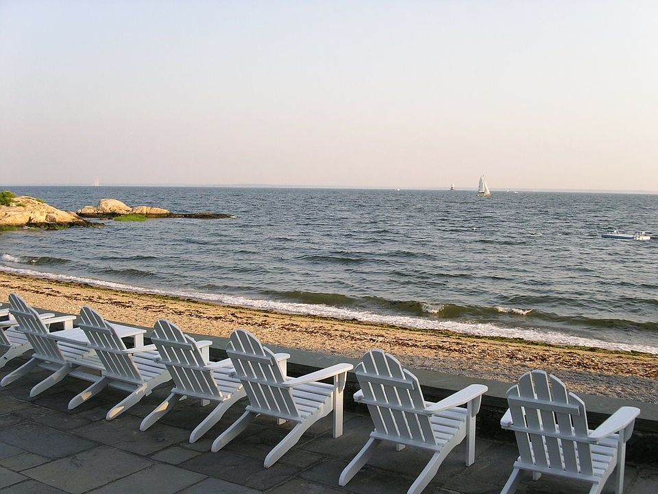 Private beach association on Long Island Sound and the Five Mile River