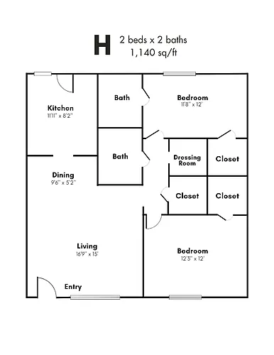 Floor plan 2x2E
