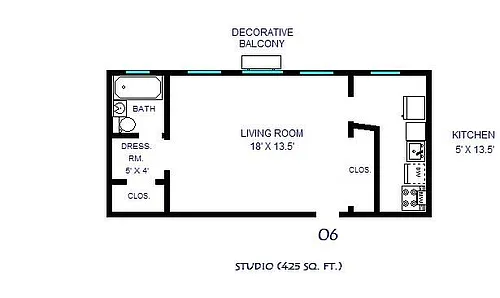 Floor plan Studio 05/06