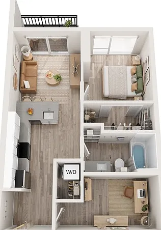 Plan B4 | 1 bedroom + den, 1 bathroom Plan B4 | 1 bedroom + den, 1 bathroom