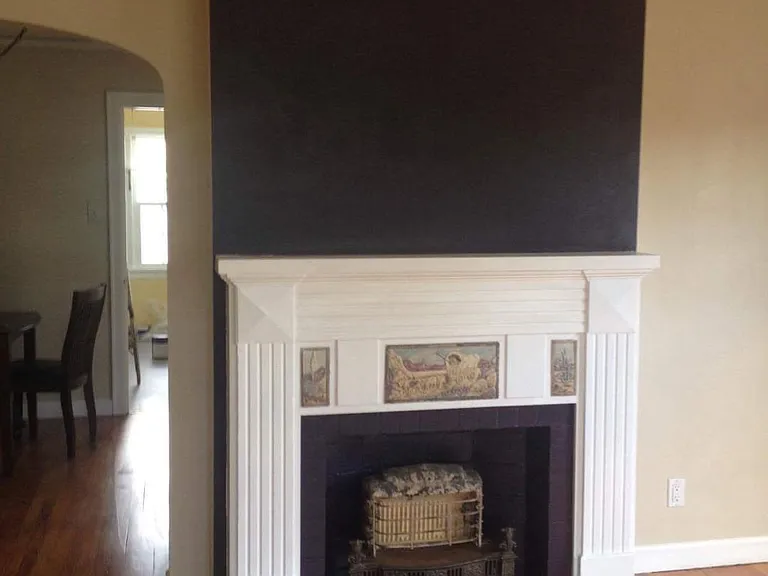 Living room fireplace