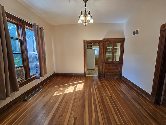Dining room with built in cabinet