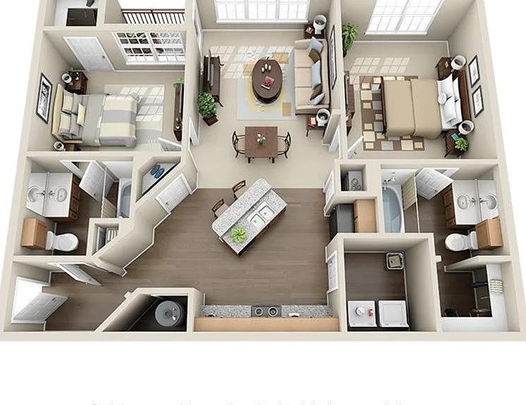 2 Bedroom | 2 Bath | 1093 SF 2 Bedroom | 2 Bath | 1093 SF