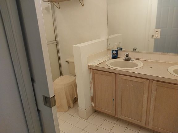Master bathroom with a shower.
