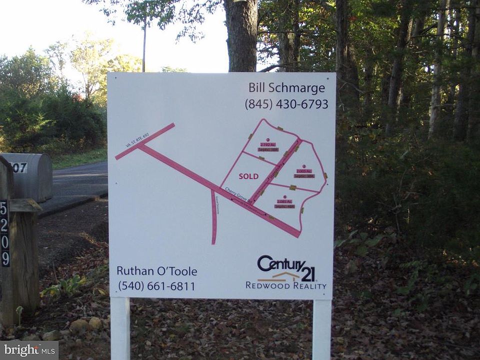 View of subdivision lots on burr hill entry sign