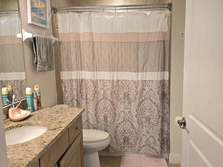 2nd full bath has a shower and tub