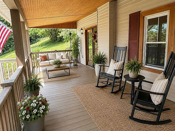 Front main porch.   