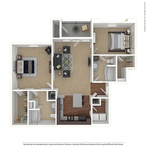 Floor plan 2 Bedroom Craftsman Premier