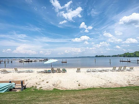 East-facing beach area