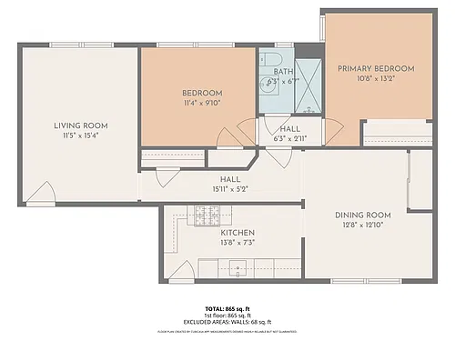 Floor plan Two bedroom