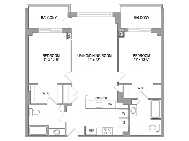 Floor plan 2x2- Handicap Accessible