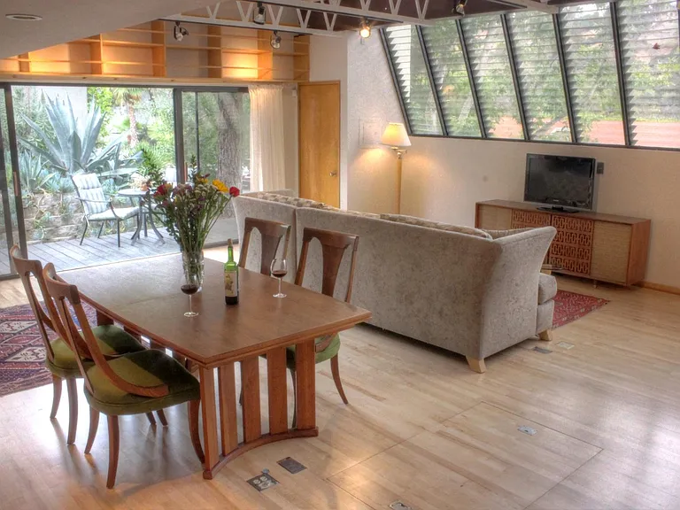 Other angle for Living area with dining room
