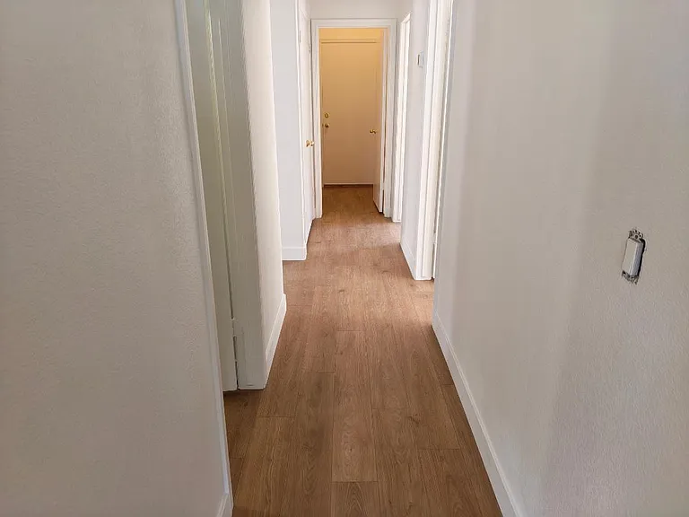 100% new flooring through out
Added Can/Recessed lights to hallway. Indoor full size laundry in home with washer and dryer included.