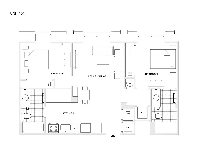 Floor plan 2 Bedroom Flat