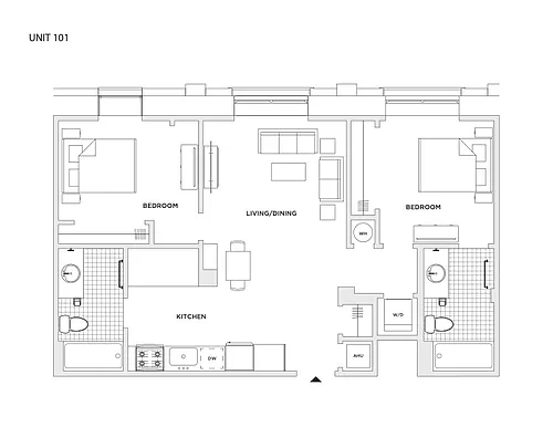 Floor plan 2 Bedroom Flat
