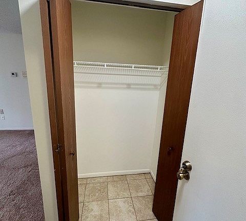 Coat closet in the entry