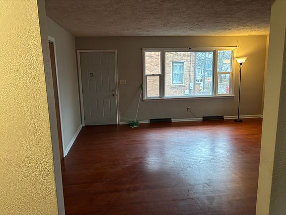 Living room with large bay window