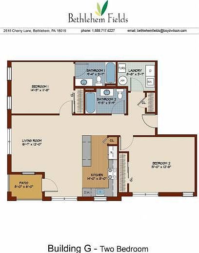 2 Bedroom Floor Plan