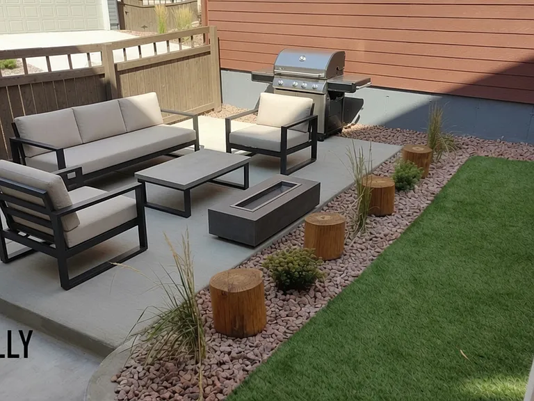 Side Yard, virtually staged