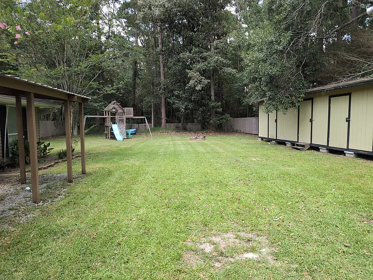 Back yard and storage shed