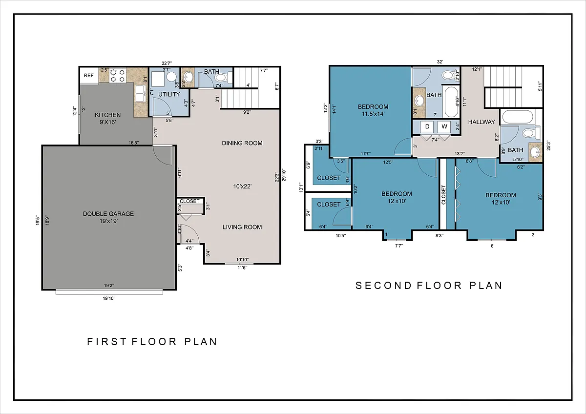 Floor plan 3 Bed 2.5 Bath