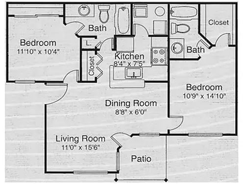Floor plan 2X2