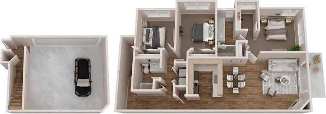 Floor plan 3x2 A Renovated