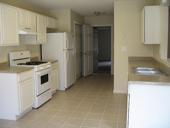 Kitchen with tiled floor