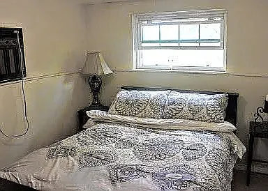 Bedroom fits full size bed comfortably