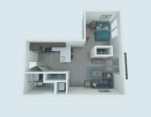 Floor plan Studio D