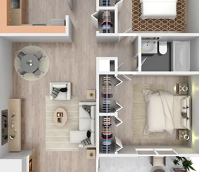 2 Bedroom x 1 Bathroom 2 Bedroom x 1 Bathroom