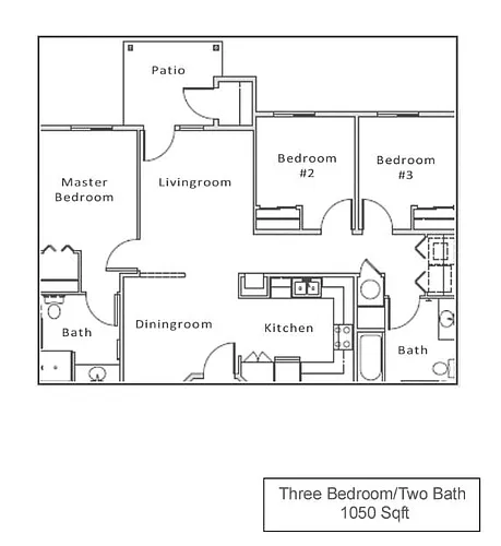 Floor plan Three Bedroom