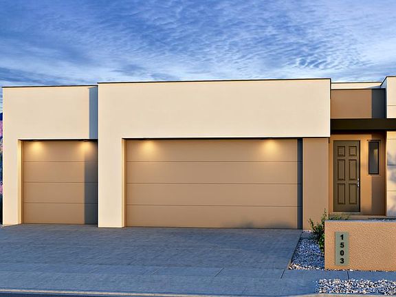 Modern Elevation with 3rd car garage