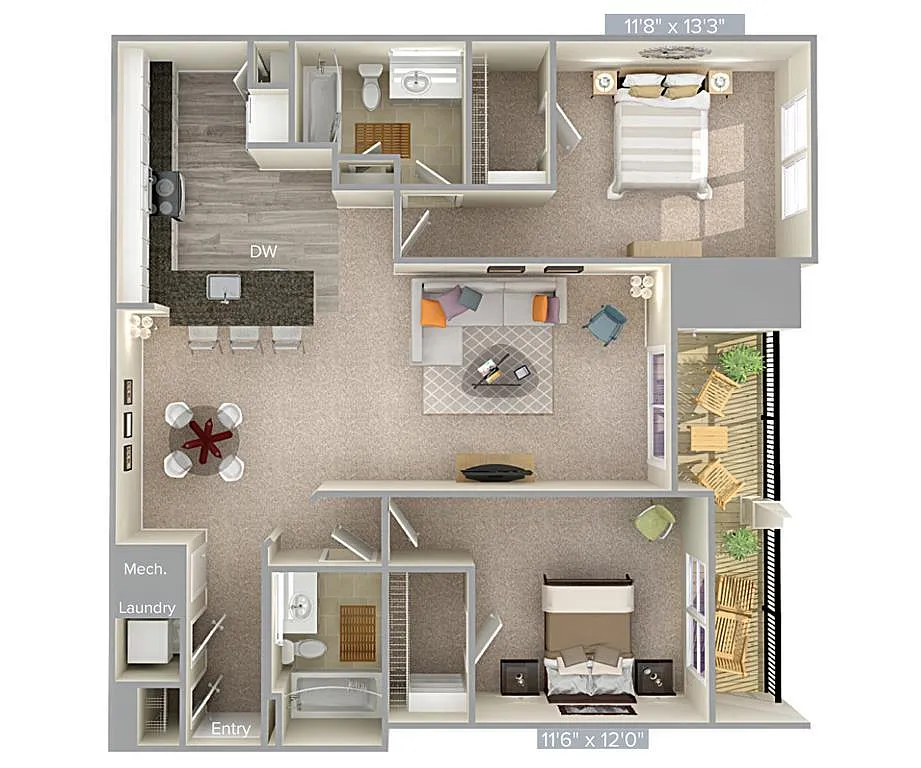 Floor plan B1-1-D-1211