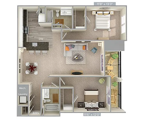 Floor plan B1-1-D-1211
