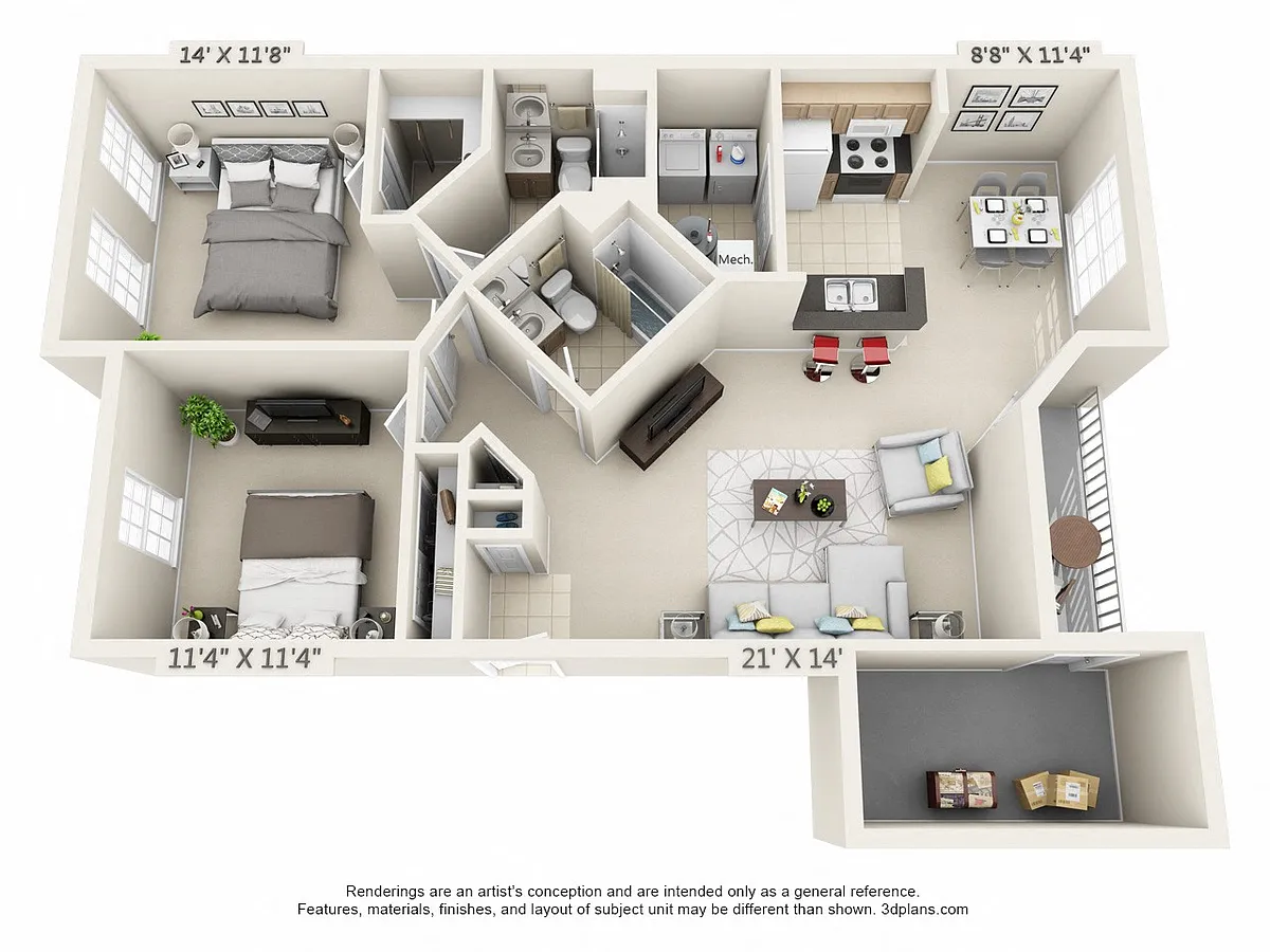 Floor plan Eaton
