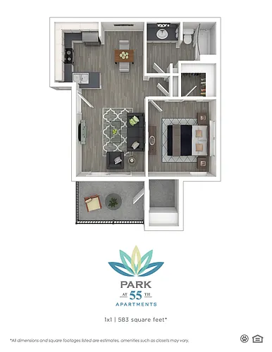 Floor plan 1x1A