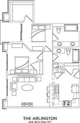 The Arlington | 2 Bedrooms | 2 Bathrooms