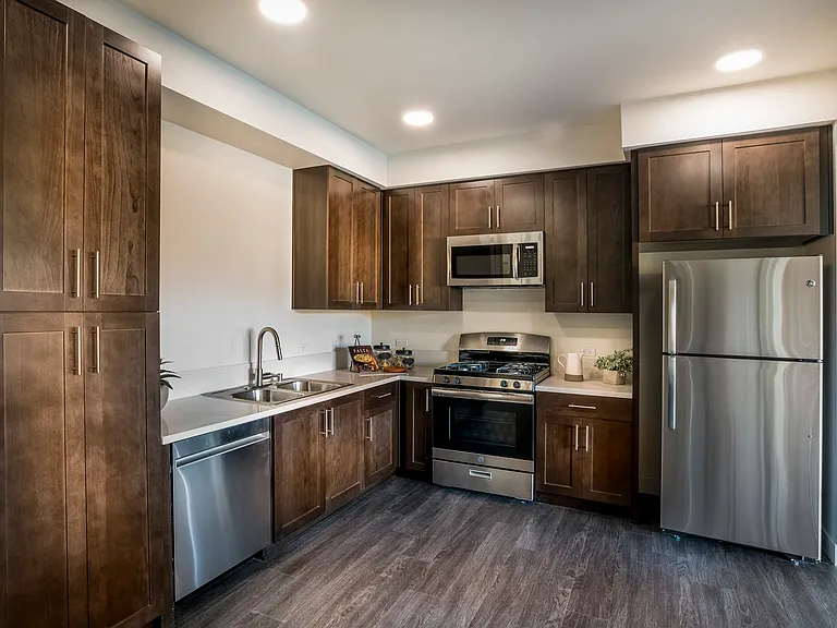 The Harrington kitchen with appliances