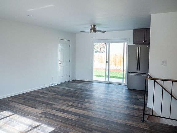Spacious living room/dining room .