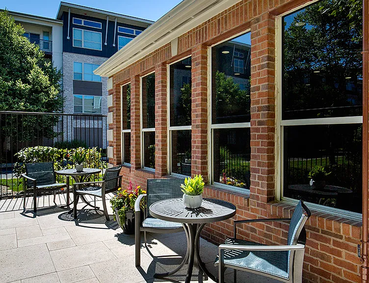 Outdoor cafe tables
