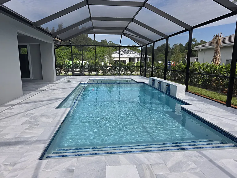 Saltwater heated with screened enclosure