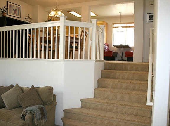 from entry level to the Dining and Kitchen area