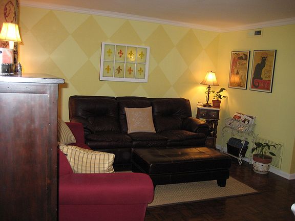Family room with hardwood floors